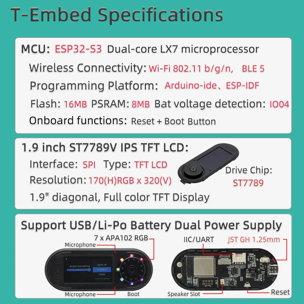 LILYGO T-Embed ESP32-S3
