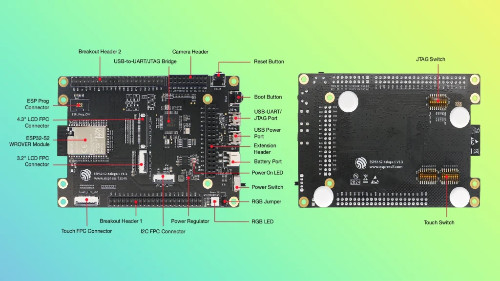 ESP32-S2-Kaluga-1 Pinout