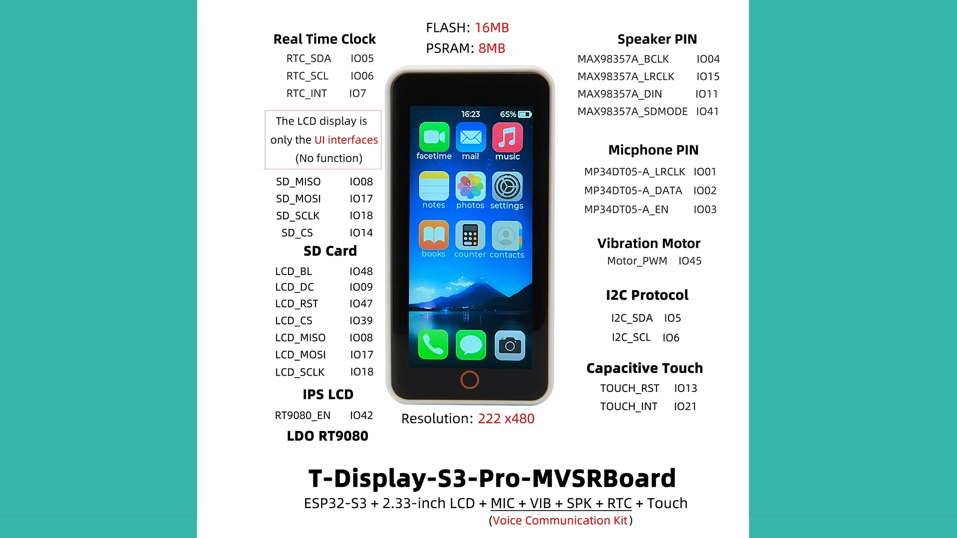 T-Display-S3-Pro-MVSBoard PINMAP