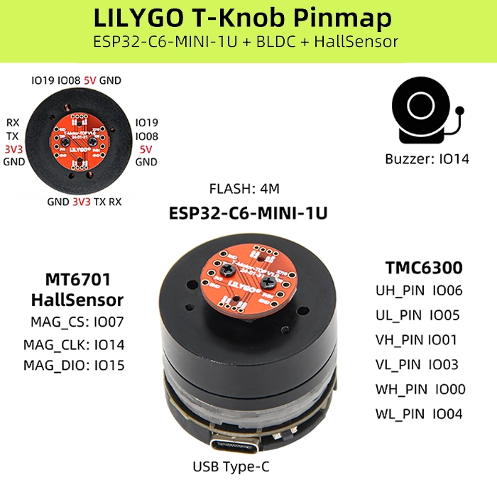 LILYGO T-Knob ESP32-C6-MINI-1U
