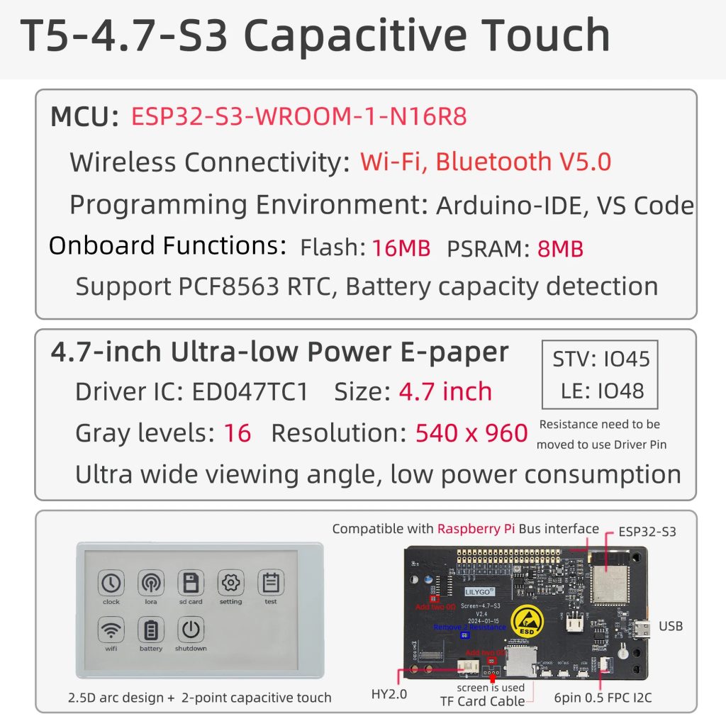 Full Technical Review LILYGO T5 4.7 Inch E-paper V2.3 ESP32-S3 2 LILYGO T5 4.7 Inch E-paper V2.3 ESP32-S3