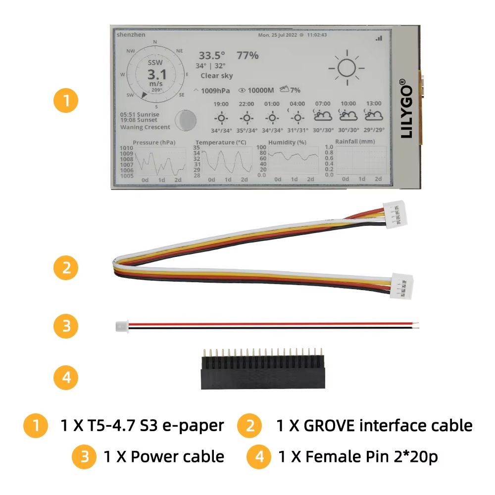 lilygo T5 4.7 Inch E-paper V2.3 ESP32-S3