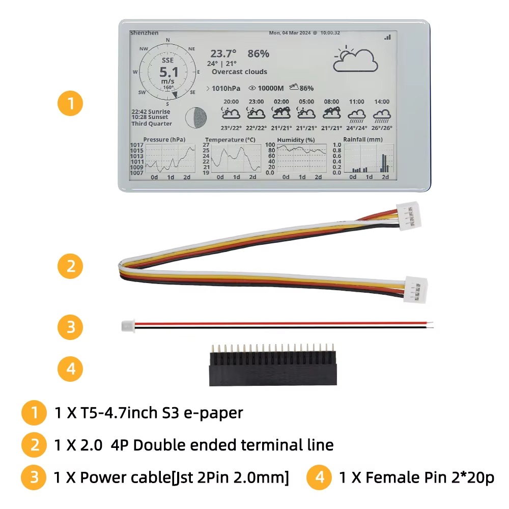 lilygo T5 4.7 Inch E-paper V2.3 ESP32-S3