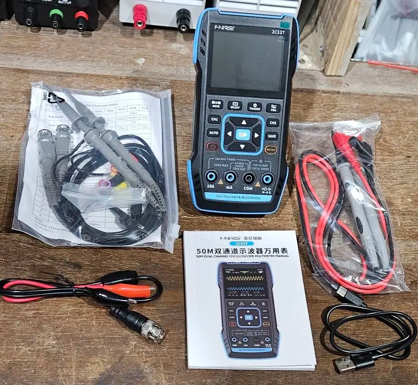 FULL TECHNICAL REVIEW FNIRSI 2C23T 2C53T Upgrade 50MHz Handheld Digital Oscilloscope Multimeter Signal Generator 3 in 1 Dual Channel Automotive Tools 33 Reviews FNIRSI 2C23T 2C53T