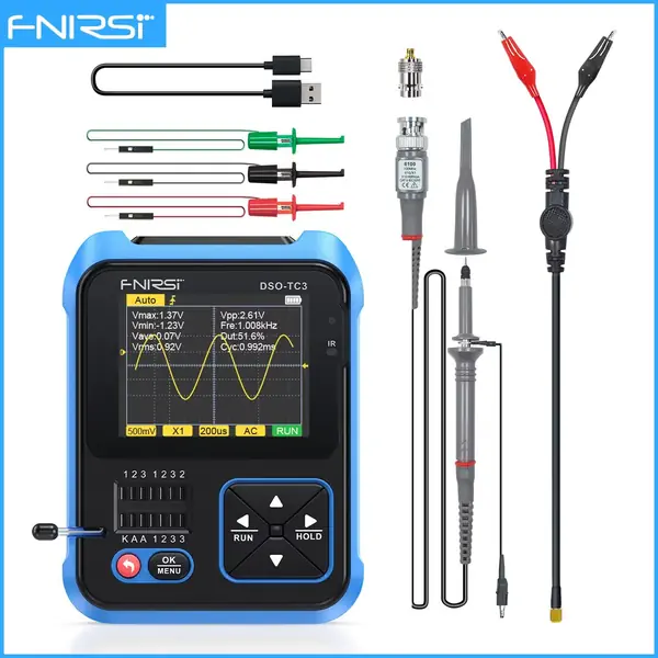 FULL TECHNICAL REVIEW FNIRSI Digital Oscilloscope DSO-TC4 DSO-TC3 3-in-1 Handheld Digital Oscilloscope Transistor Tester Signal Source Portable Electronic Tester Tools 2 https://www.andibond.com/fnirsi-digital-oscilloscope-dso-tc4-dso-tc3/