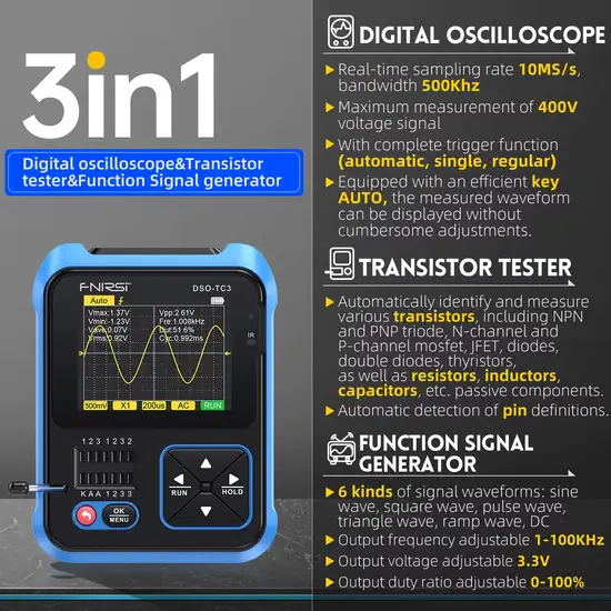 FNIRSI DSO-TC3 Digital Oscilloscope