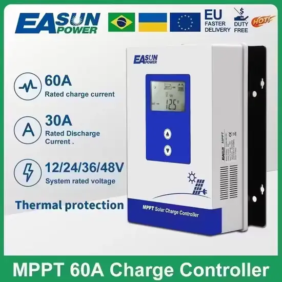 Easun 60A 40A 30A 20A MPPT Solar Charge Controller