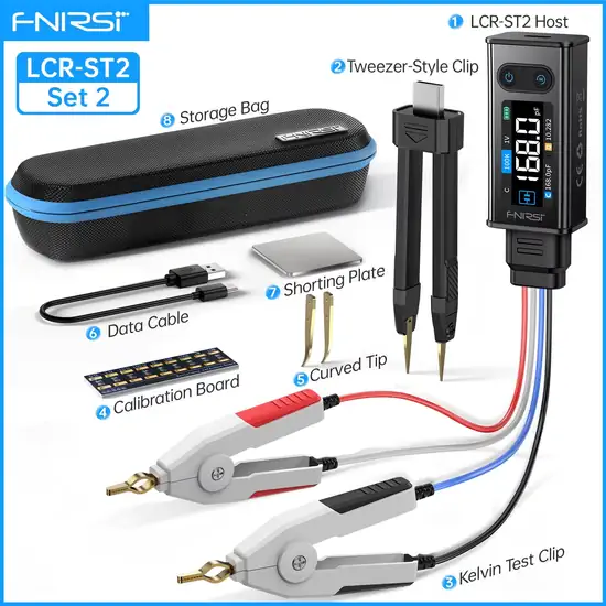 FULL TECHNICAL REVIEW FNIRSI FNIRSI LCR-ST2 Mini Smart Tweezer 3 FNIRSI LCR-ST2 Mini Smart Tweezer