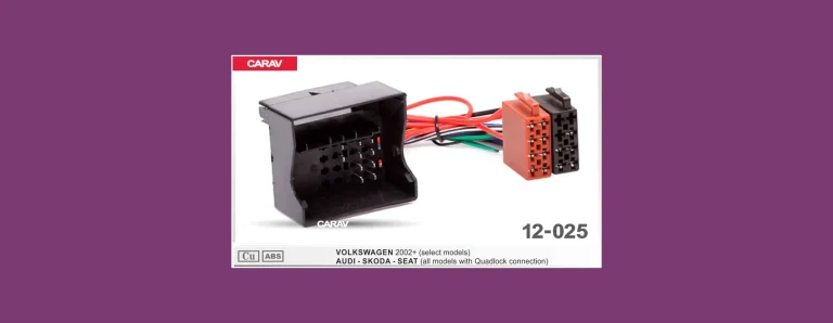 Carav 12-025 ISO Adapter Pinout for AUDI SEAT SKODA VOLKSWAGEN