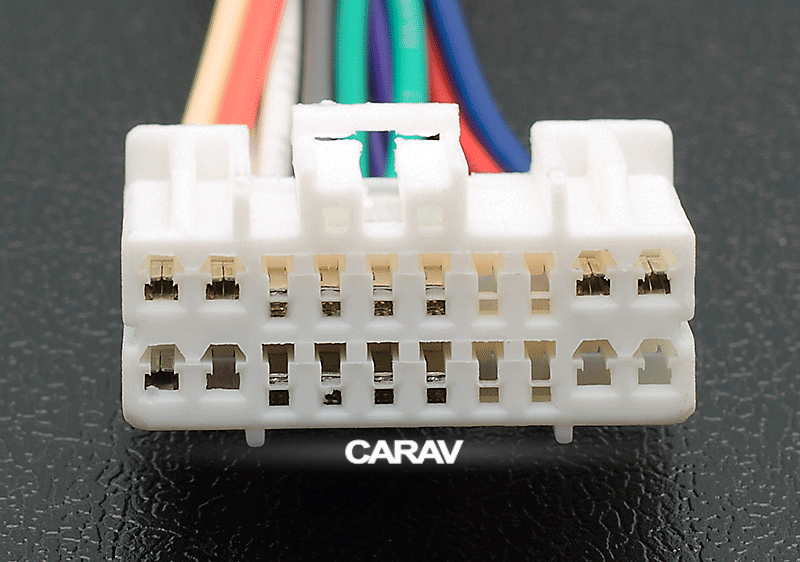 CARAV 12-112 ISO adapter pinout ACURA, FIAT, HONDA, NISSAN, OPEL, SUZUKI