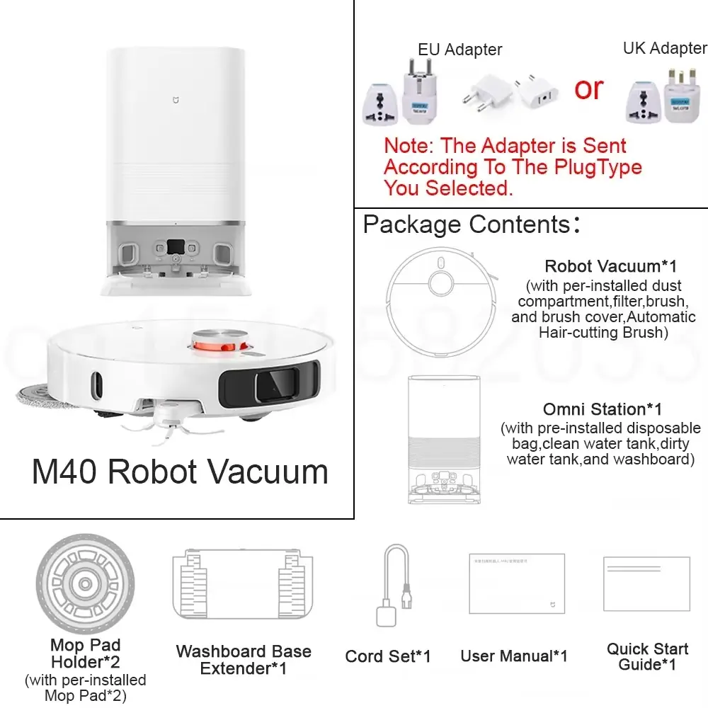 Robot Vacuum Cleaner MIJIA M40 D110CN