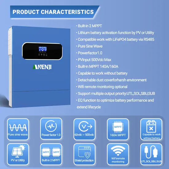 Full technical review ANENJI 11KW 48V Parallel Solar Inverter Hybrid 1 ANENJI 11KW 48V Parallel Solar Inverter Hybrid